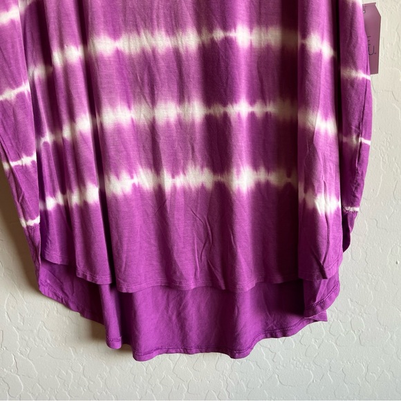 Time and Tru Women's Crewneck Solid & Tie-Dye Tunic Tee Plus Size XXL (20) - Picture 9 of 13